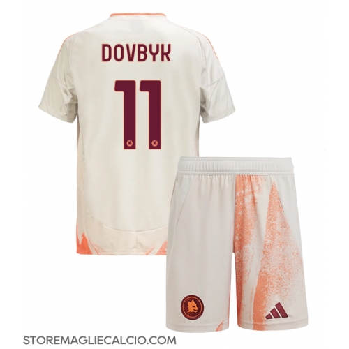 AS Roma Artem Dovbyk #11 Maglia Gara Trasferta Repliche 2024-25 Bambino Maniche Corte AS Roma Artem Dovbyk #11 Maglia Gara Trasferta Repliche 2024-25 Bambino Maniche Corte